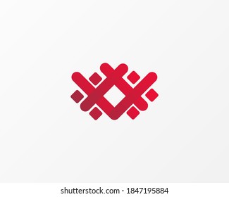 Logo-Vektorgrafik eines kreativen Unternehmens mit Linienkonzept