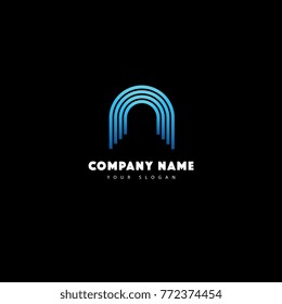 Creative Company Logo Design. Abstract Logo Template. Minimal shape. Vector emblem
