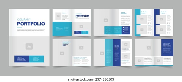 Creative company portfolio template design. company portfolio layout.