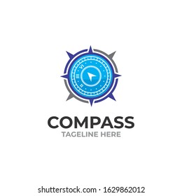 Creative Compass Concept for adventure Logo Design Template  