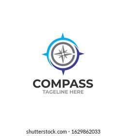 Creative Compass Concept for adventure Logo Design Template  