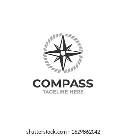 Creative Compass Concept for adventure Logo Design Template  