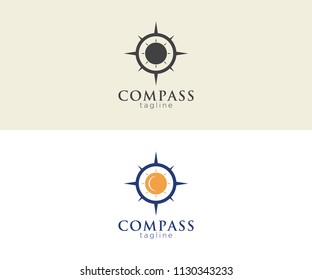 Creative Compass Concept Logo Design Template.