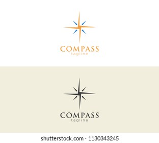 Creative Compass Concept Logo Design Template.