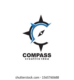 Creative Compass Concept Logo Design Template
