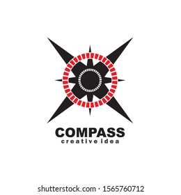 Creative Compass Concept Logo Design Template
