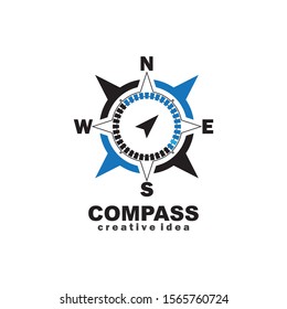 Creative Compass Concept Logo Design Template
