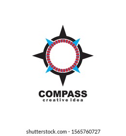 Creative Compass Concept Logo Design Template
