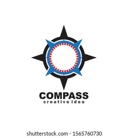 Creative Compass Concept Logo Design Template
