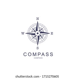 Creative Compass. Concept Logo. Design Template. Stock vector illustration