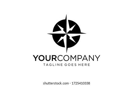 Creative compass concept for logo design vector editable
