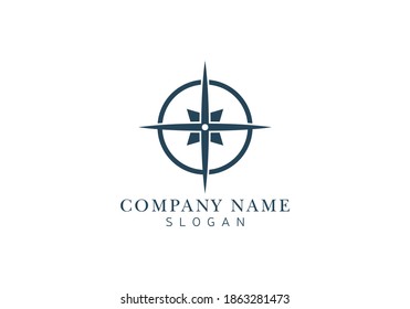 Creative Compass Concept Logo Design Template. Compass Logo sign and symbol.