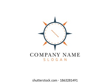 Creative Compass Concept Logo Design Template. Compass Logo sign and symbol.