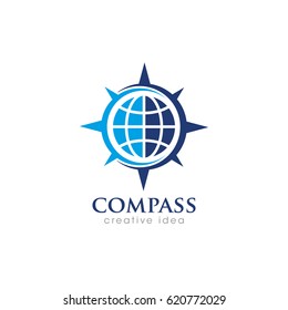 Creative Compass Concept Logo Design Template