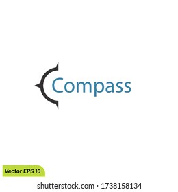 Creative Compass icon illustration, Concept Logo Design Template. vector eps 10