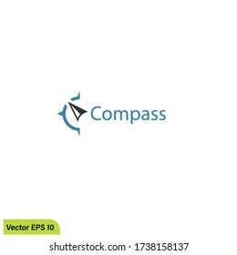 Ilustración de icono de Creative Compass, plantilla de diseño de logotipo conceptual. vectores 10
