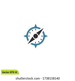 Creative Compass icon illustration, Concept Logo Design Template. vector eps 10