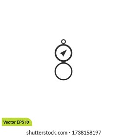 Ilustración de icono de Creative Compass, plantilla de diseño de logotipo conceptual. vectores 10