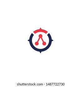 Creative Compass Letter A Logo Designs