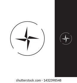 Creative Compass Logo Concept Design Template a stylish flat design white Compass vector Icon