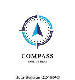 Creative Compass Vector Logo Design Template