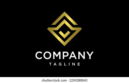 Creative complex line diamond logo