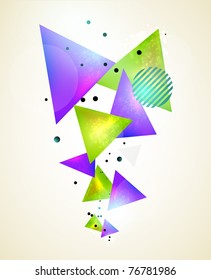 Creative composition with colorful abstract shapes