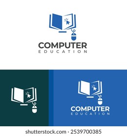 Creative Computer education logo design 