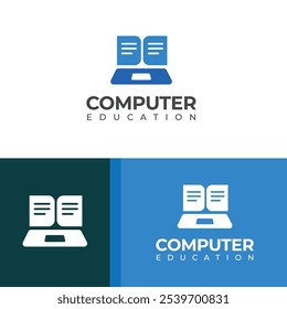 Creative Computer education logo design 