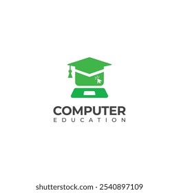 Creative Computer education logo design 