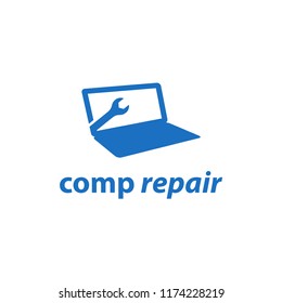 creative computer logo, computer repair logo design template