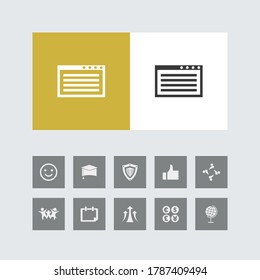 Creative Computer Window Icon with Bonus Icons.