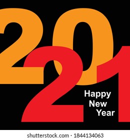 Creative concept of 2021 Happy New Year posters. Design templates with typography logo 2021 for celebration and season decoration. Minimalistic trendy backgrounds for branding  banner  cover  card