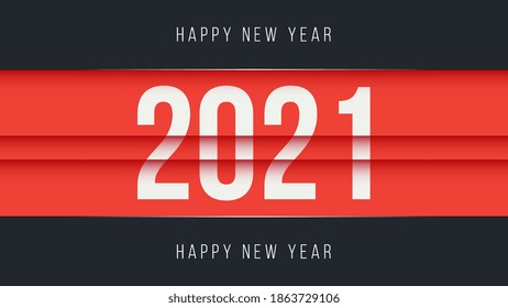 Creative concept of 2021 Happy New Year posters set. Design templates with typography logo 2021 for celebration and season decoration. Minimalistic trendy backgrounds for branding, banner, cover, card
