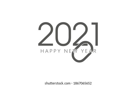 Creative concept of 2021 Happy New Year posters set. Design templates with typography logo 2021 for celebration and season decoration. Minimalistic trendy backgrounds for branding, banner, cover, card