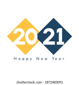 Kreatives Konzept für 2021 Glückliche Neujahrsposter Set. Design-Vorlagen mit Typografie-Logo 2021 für Feiern und Saisondekoration.