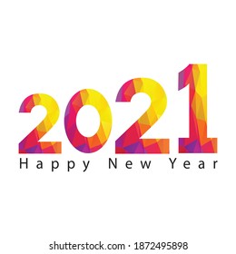 Creative concept of 2021 Happy New Year posters set. Design templates with typography logo 2021 for celebration and season decoration.