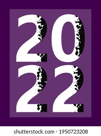 Kreatives Konzept von 2022 Poster Design Vorlage mit Typografie Logo 2022. Minimalistische, trendige Hintergrundbilder für Branding, Banner, Cover, Karte