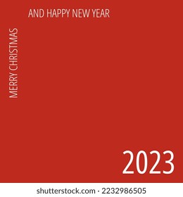 Creative concept of 2023 Happy New Year poster. Design typography logo 2023. Minimalistic trendy backgrounds for branding, banner, cover, card or social media template.