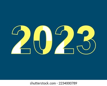 Creative concept of 2023 new year with trendy and modern design for card, banner, template, poster, flyer, cover and media post. Vector illustration