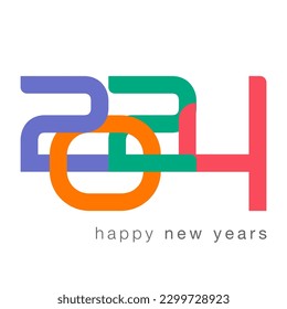 Creative concept of 2024 Happy New Year posters. Design templates with typography logo 2024 for celebration and season decoration. Minimalistic trendy backgrounds for branding, banner, cover, card