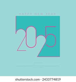 creative concept of 2025. Design templates with typography logo 2025 for celebration. Muted backgrounds for branding, banner, cover, card.
