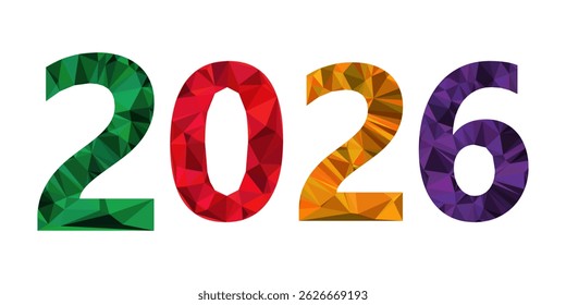 Creative concept of 2026 Happy New Year posters banner set. Design templates with typography for season decoration and celebration. trendy Minimalistic for branding, banner, cover, card backgrounds