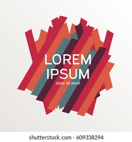 Creative concept. Abstract background. Geometric element. Diagonal lines. Vector illustration.