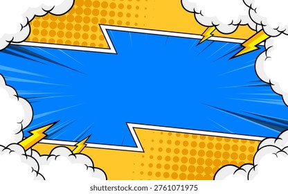 Creative concept abstract comic pop art style blank. vector illustration.
