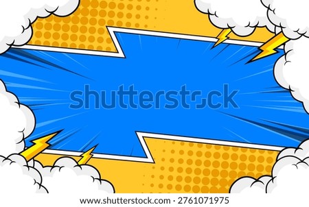 Creative concept abstract comic pop art style blank. vector illustration.