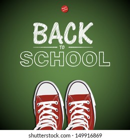 Creative concept with Back to school theme - vector illustration