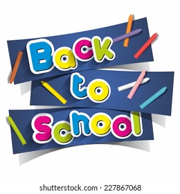 Creative Concept With Back To School Theme vector illustration