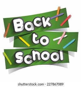 Creative Concept With Back To School Theme vector illustration