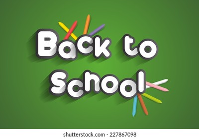 Creative Concept With Back To School Theme vector illustration